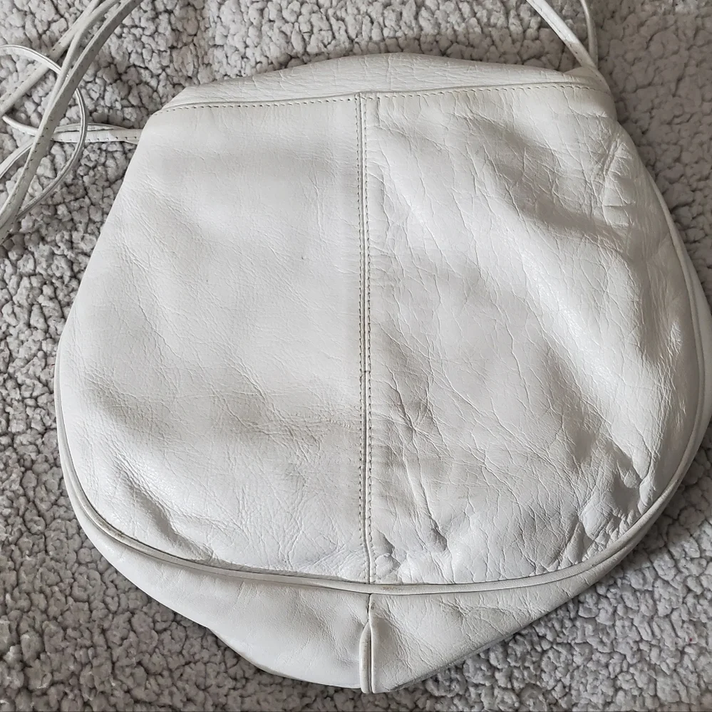 Vintage 50's Clemente leather white purse ruffle bow shoulder bag EXCELLENT COND - Picture 10 of 10